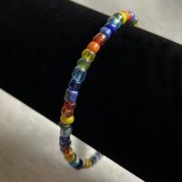 Rainbow 6/0 seed bead bracelet