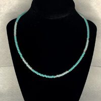 Sea foam green 6/0 seed bead with silver beads and translucent green beads